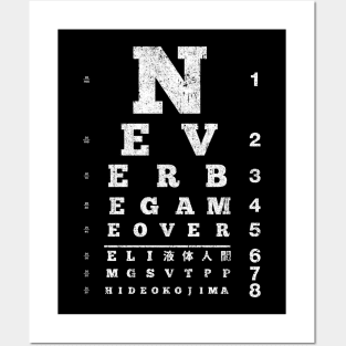 Never Be Game Over Eyechart Posters and Art